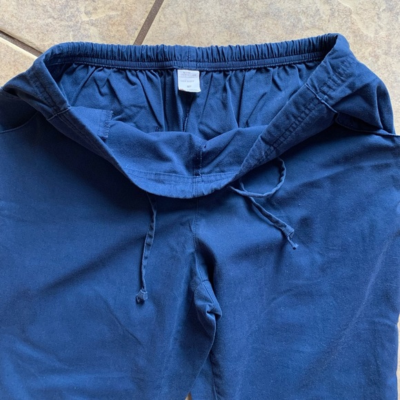 Womens Dickies MEDIUM SHORT navy blue flare leg scrubs medical pants - Picture 4 of 8